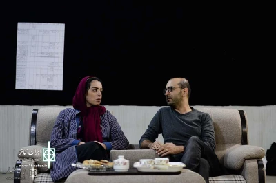 تمرین نمایش «ابوبکر محمدی, فاطمه محمدی» به نویسندگی و کارگردانی «جلال تجنگی»