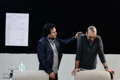 تمرین نمایش «ابوبکر محمدی, فاطمه محمدی» به نویسندگی و کارگردانی «جلال تجنگی»